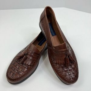 Giorgio Brutini Brown Leather Tassel Slip On Loafers Mens Size 10 D